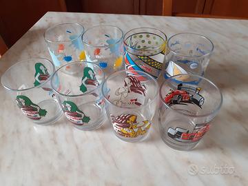 8 Bicchieri Nutella e Lindt anni 80/90/2000