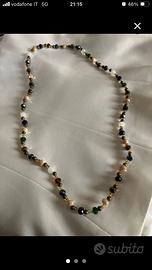 Collana in perle multicolori