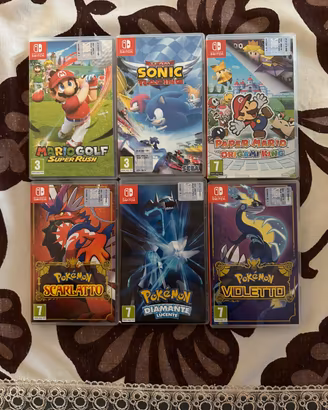 Giochi Nintendo Switch ( Mario - Pokemon - Sonic )