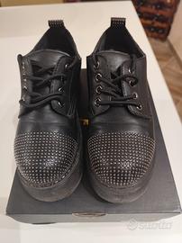 Scarpe CafèNoir donna francesina nere 36 basse 