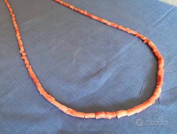 Collana in VERO CORALLO rosa salmone naturale