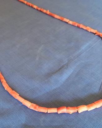 Collana in VERO CORALLO rosa salmone naturale