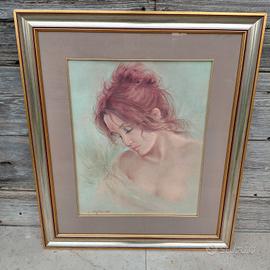 Quadro ritratto femminile vintage - Pariti 