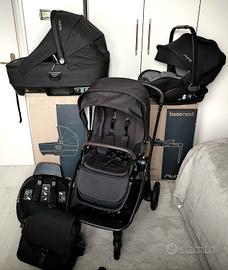 Trio Nuna Triv Next Caviar + Base 360° +Diaper Bag