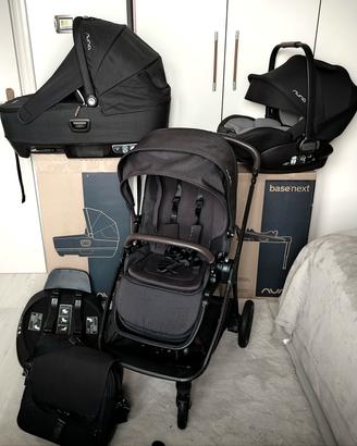 Trio Nuna Triv Next Caviar + Base 360° +Diaper Bag