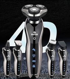 Rasoio Elettrico 5in1 Barba Uomo con Rifinitore