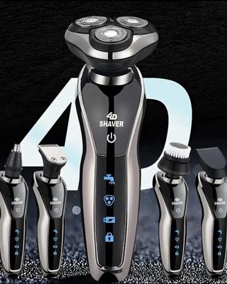 Rasoio Elettrico 5in1 Barba Uomo con Rifinitore