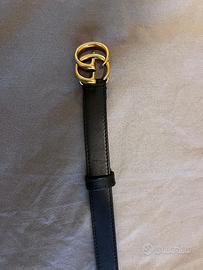 Cintura Gucci GG Marmont Thin Belt Nera