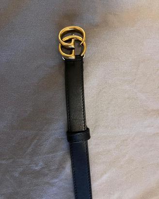 Cintura Gucci GG Marmont Thin Belt Nera