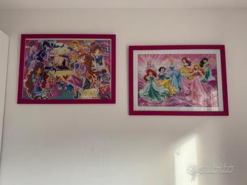 Puzzle Clementoni - 3 pezzi + 1cornice bianca