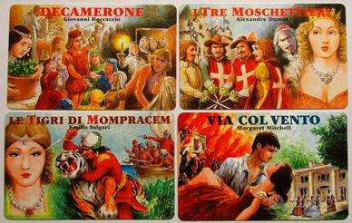 San Marino n. 4 schede telefoniche-ROMANZI FAMOSI