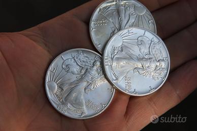 Dollaro Liberty Eagle in argento nr. 3 pezzi