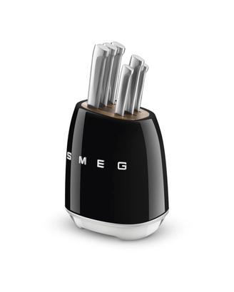 SMEG Blocco/ceppo portacoltelli + 6 coltelli coord