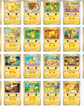 Set 30 Pikachu 30th Anniversario 