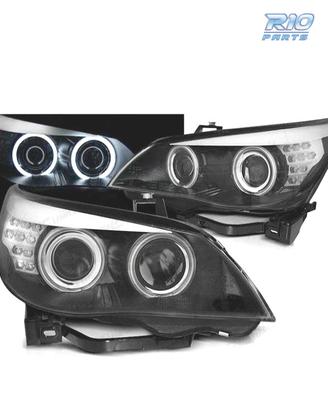 FARI XENON BMW E60 03-04 ANGEL EYES CCFL FONDO NER