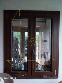finestra interno noce esterno sbiancato 
