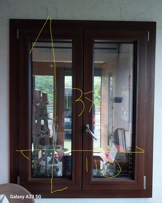 finestra interno noce esterno sbiancato 