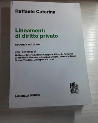 Libro "Lineamenti di diritto privato"