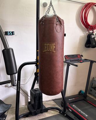 SACCO LEONE VINTAGE, SUPPORTO E ZAVORRE 90KG