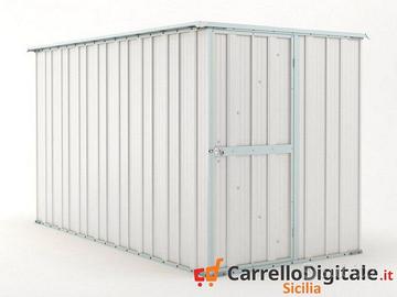 deposito attrezzi giardino 175x307cm 5,4mq bianco