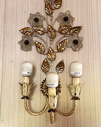 Applique vintage italiana 3 luci