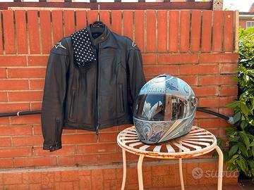 Casco e giubbotto moto donna