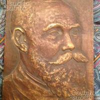 Bassorilievo bronzo Eugene BOURGOUIN (1880-1924)