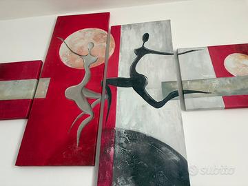 Quadro dipinto su tela moderno
