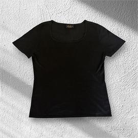 Donna Nera Elegante Manica Corta - taglia M