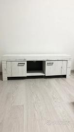Mobile tv effetto rovere sbiancato 180cm