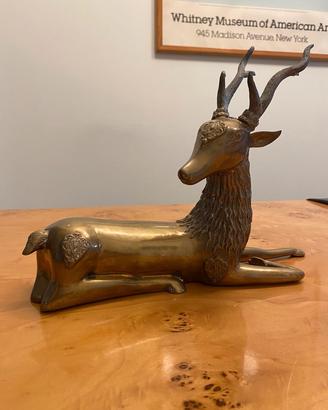 Scultura in Ottone di Cervo Sarreid -