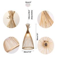 lampadario in bambù 