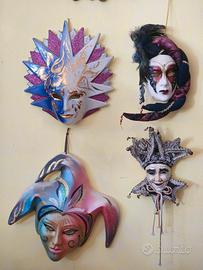 lotto di 4 maschera veneziana vintage 