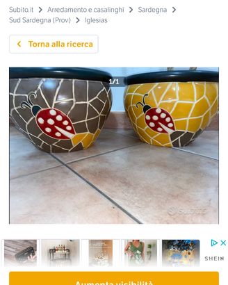 Coppia vasi in ceramica