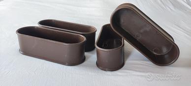 3 porta vasi per piante 27x10 h 8 cm