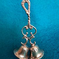 Doppia campanella vintage argento 800.