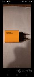 caricabatterie 120W nuovo mai usato 4 porte