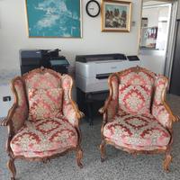 coppia di poltrone stile Luigi XV