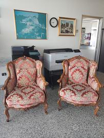coppia di poltrone stile Luigi XV