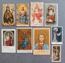 Lotto 9 immaginette d'epoca Cristo Re