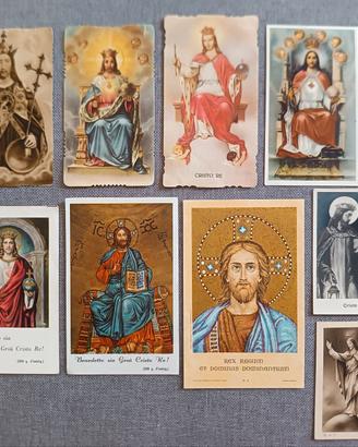 Lotto 9 immaginette d'epoca Cristo Re