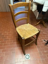 N.6 sedie impagliate originali inizio 1900