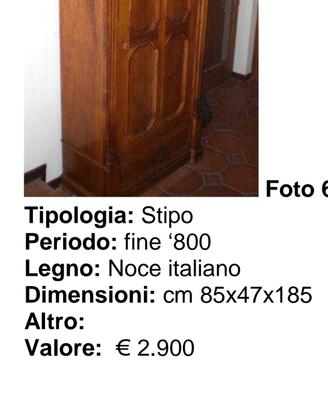 Mobile antico in noce fne 800 LEGGERE