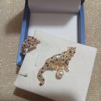 Parure stile vintage " Pantera" Anello + Spilla 