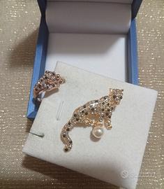 Parure stile vintage " Pantera" Anello + Spilla 