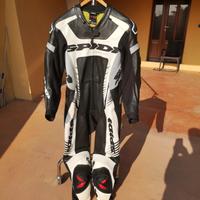 tuta moto 54 spidi perfetta intera in pelle 