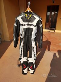 tuta moto 54 spidi perfetta intera in pelle 