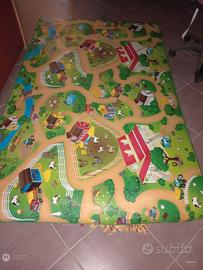 tappeto gioco per bambini con soggetto la fattoria