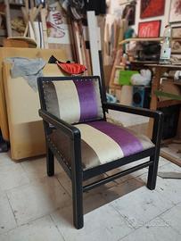 Poltrona  velluto San Leucio  anni 50 pezzo unico