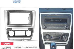 Telaio grigio radio 2-DIN per SKODA OCTAVIA 08-13 